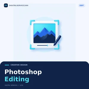 Photoshop Editing — Digitalservice24h service illustration.