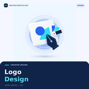 Logo Design — Digitalservice24h service illustration.