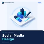Social Media Design — Digitalservice24h service illustration.