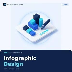 Infographic Design — Digitalservice24h service illustration.