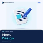 Menu Design — Digitalservice24h service illustration.