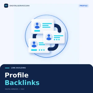 Profile Backlinks — Digitalservice24h service illustration.