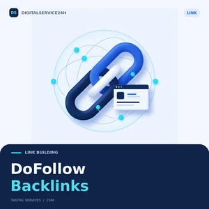 DoFollow Backlinks — Digitalservice24h service illustration.