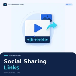 Social Sharing Links — Digitalservice24h service illustration.