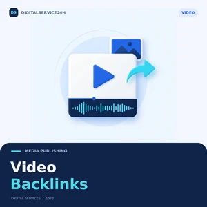 Video Backlinks — Digitalservice24h service illustration.