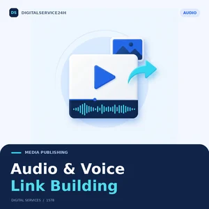 Audio & Voice Link Building — Digitalservice24h service illustration.
