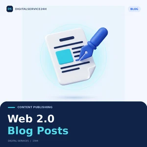 Web 2.0 Blog Posts — Digitalservice24h service illustration.