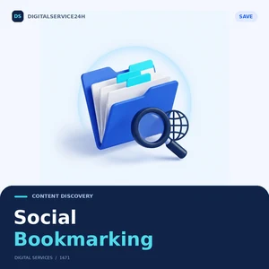 Social Bookmarking — Digitalservice24h service illustration.