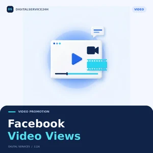 Facebook Video Views — Digitalservice24h service illustration.