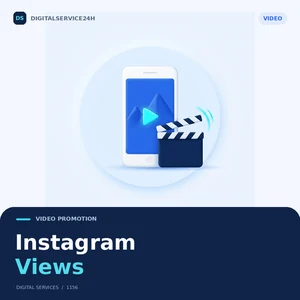 Instagram Views — Digitalservice24h service illustration.