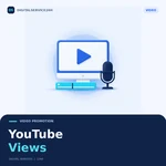 YouTube Views — Digitalservice24h service illustration.